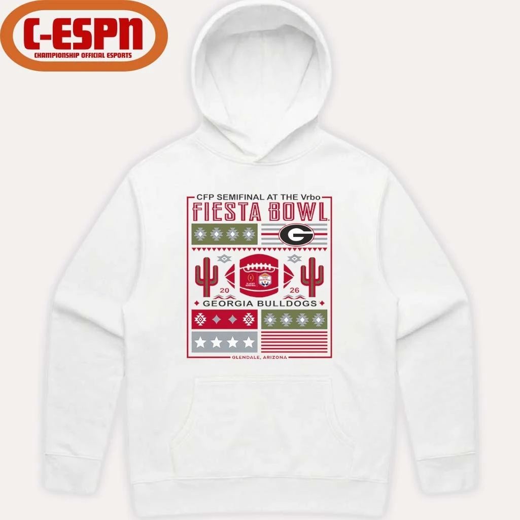 CFP Semifinal Vrbo Fiesta Bowl 2026 Georgia Bulldogs Retro Shirt