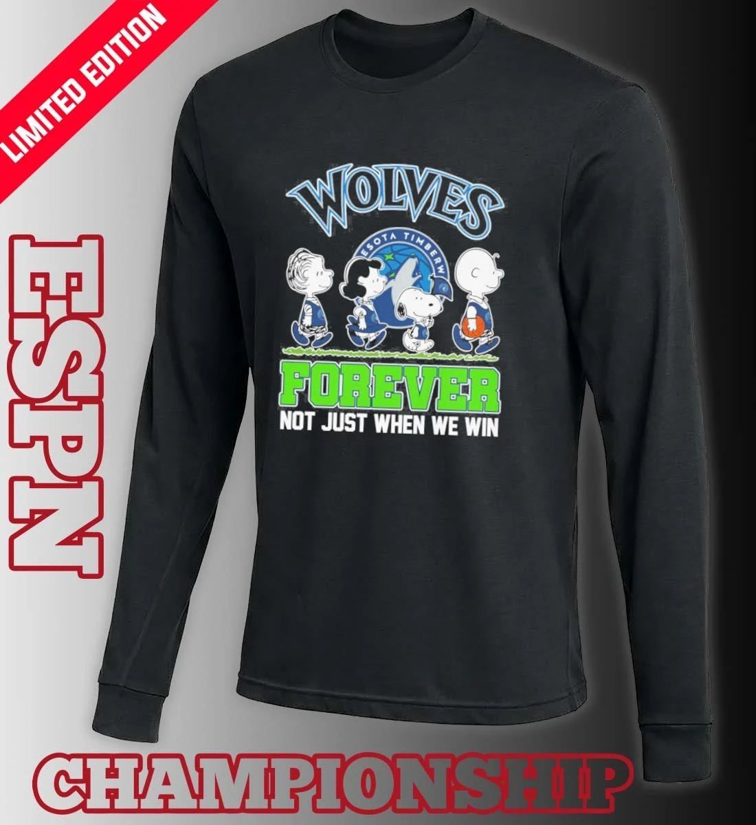 Forever The Peanuts Character X Minnesota Timberwolves Shirt
