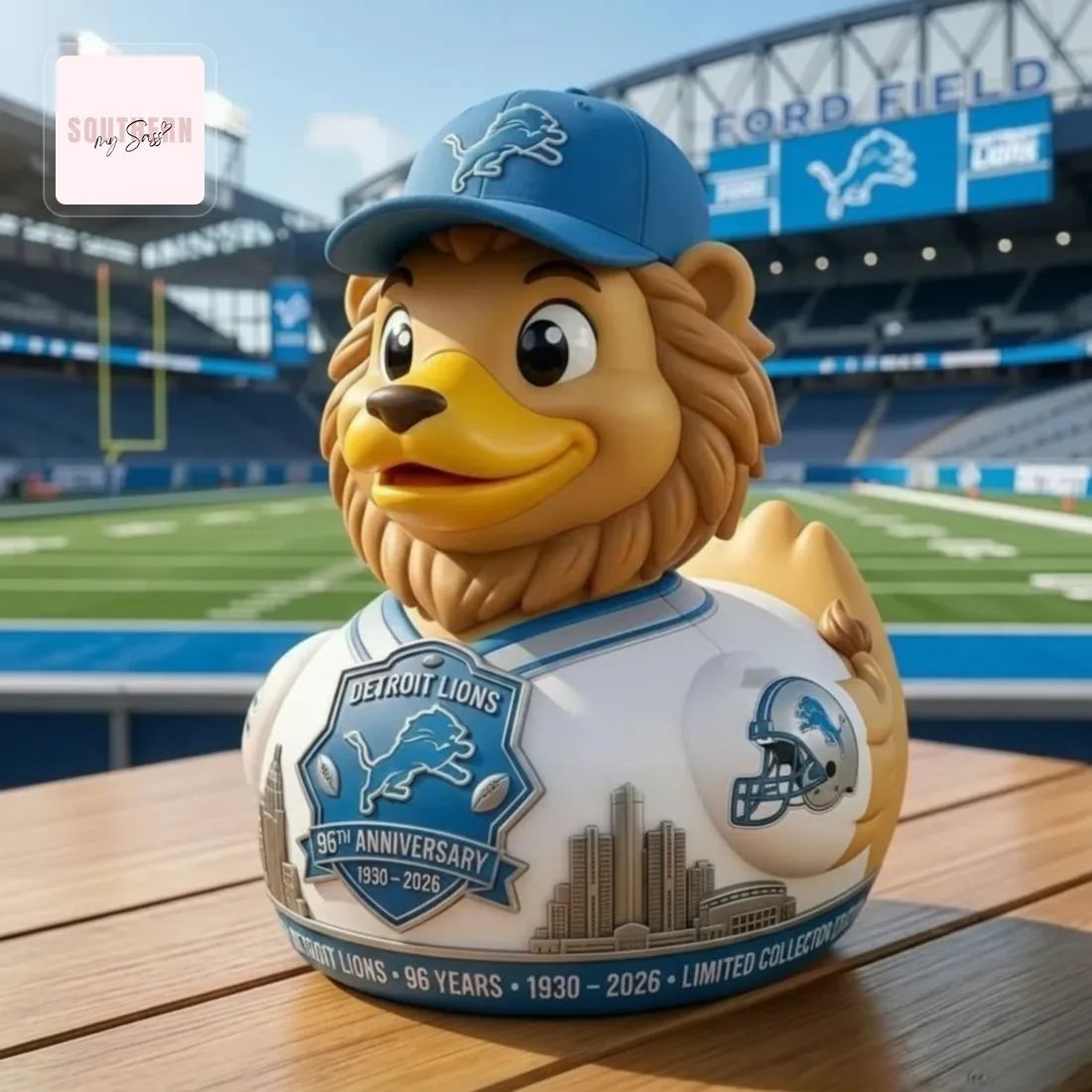 Detroit Lions 96th Anniversary Limited Edition Mascot Rubber Duck