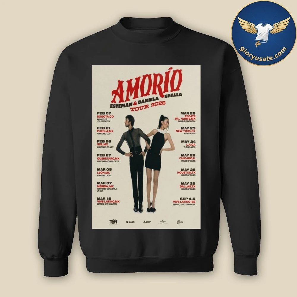 Esteman & Daniela Spalla Amorio Tour 2026 Poster Shirt