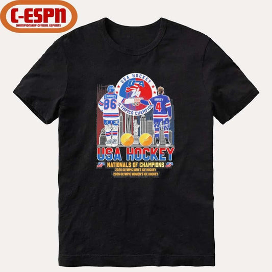 Jack Hughes And Caroline Harvey USA Hockey Nationals Of Champions Shirt