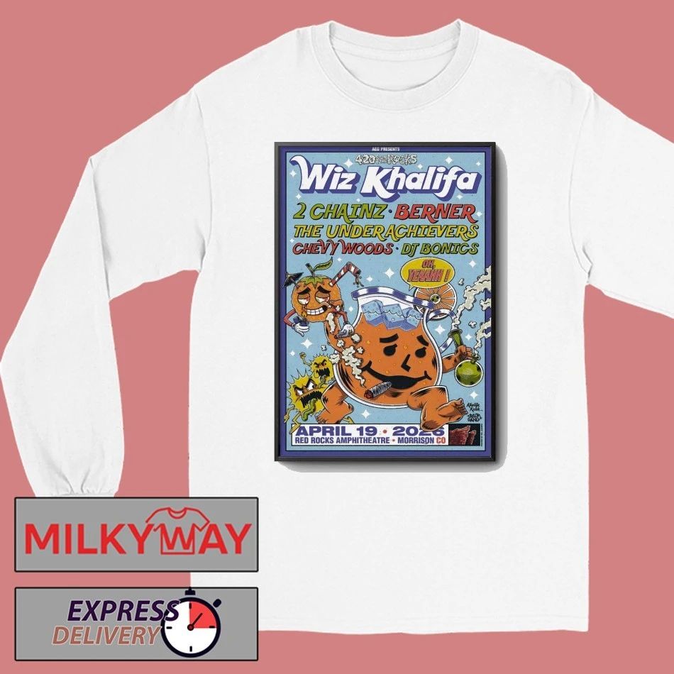 Wiz Khalifa Red Rocks Amphitheatre in Morrison CO Apr 19 2026 Poster shirt