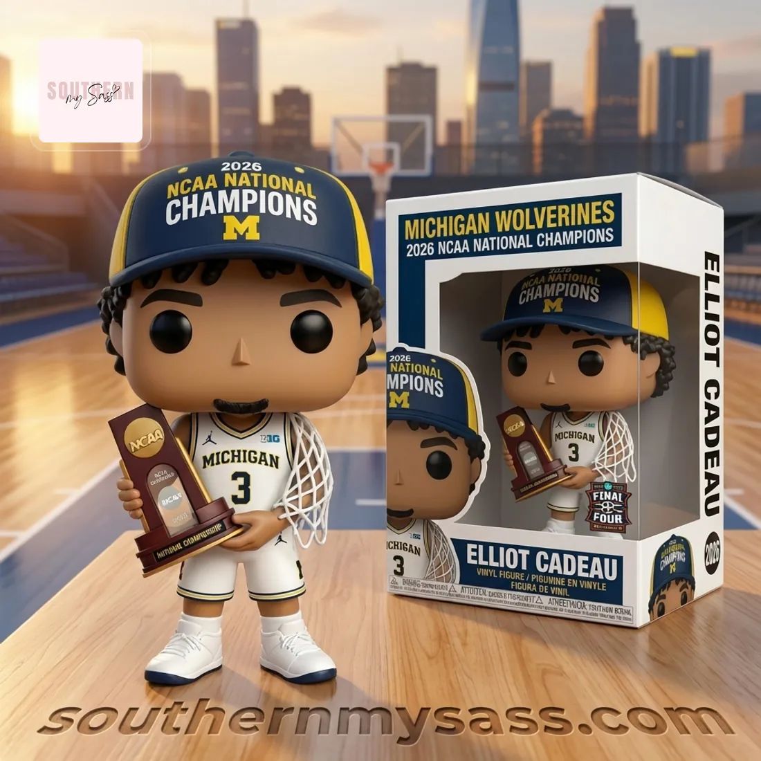 Michigan Basketball 2026 National Champions Commemorative Pop Figure Doll
