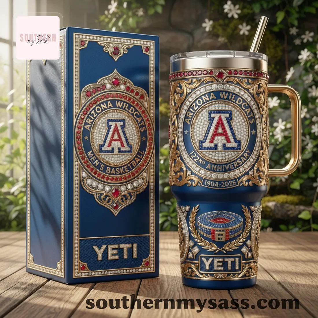 Arizona Wildcats 122nd Anniversary Luxury Diamond YETI Tumbler