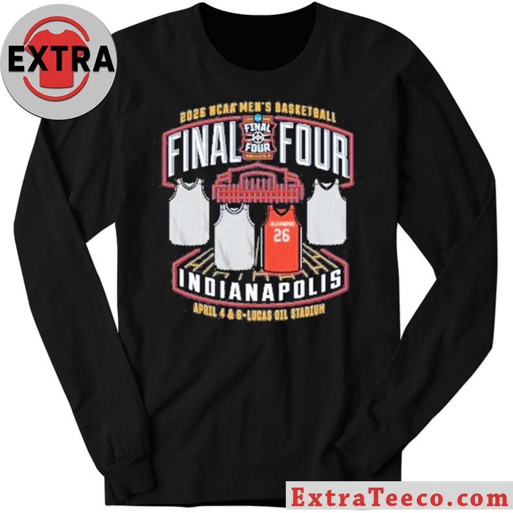 Illini Men’s Basketball 2026 Final Four 4-Team Jersey Graphic T-Shirt