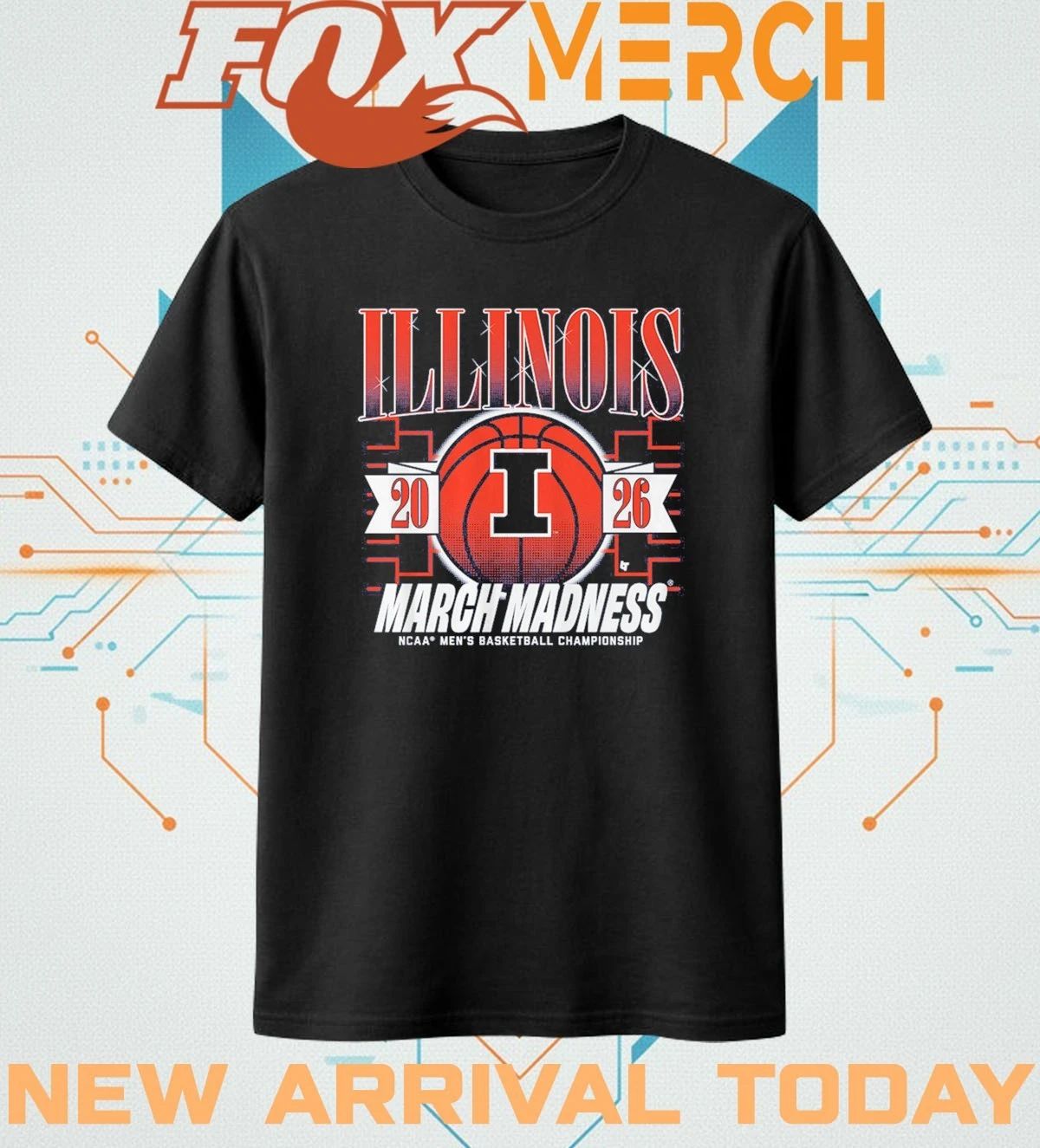 Illinois Fighting Illini Men’s Basketball 2026 March Madness t-shirt