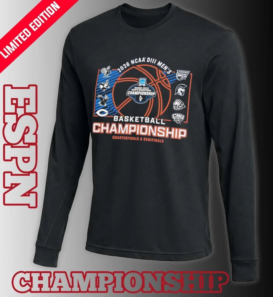 Quarterfinals, Semifinals 2026 NCAA Division III Men’s Basketball Championship Shirt