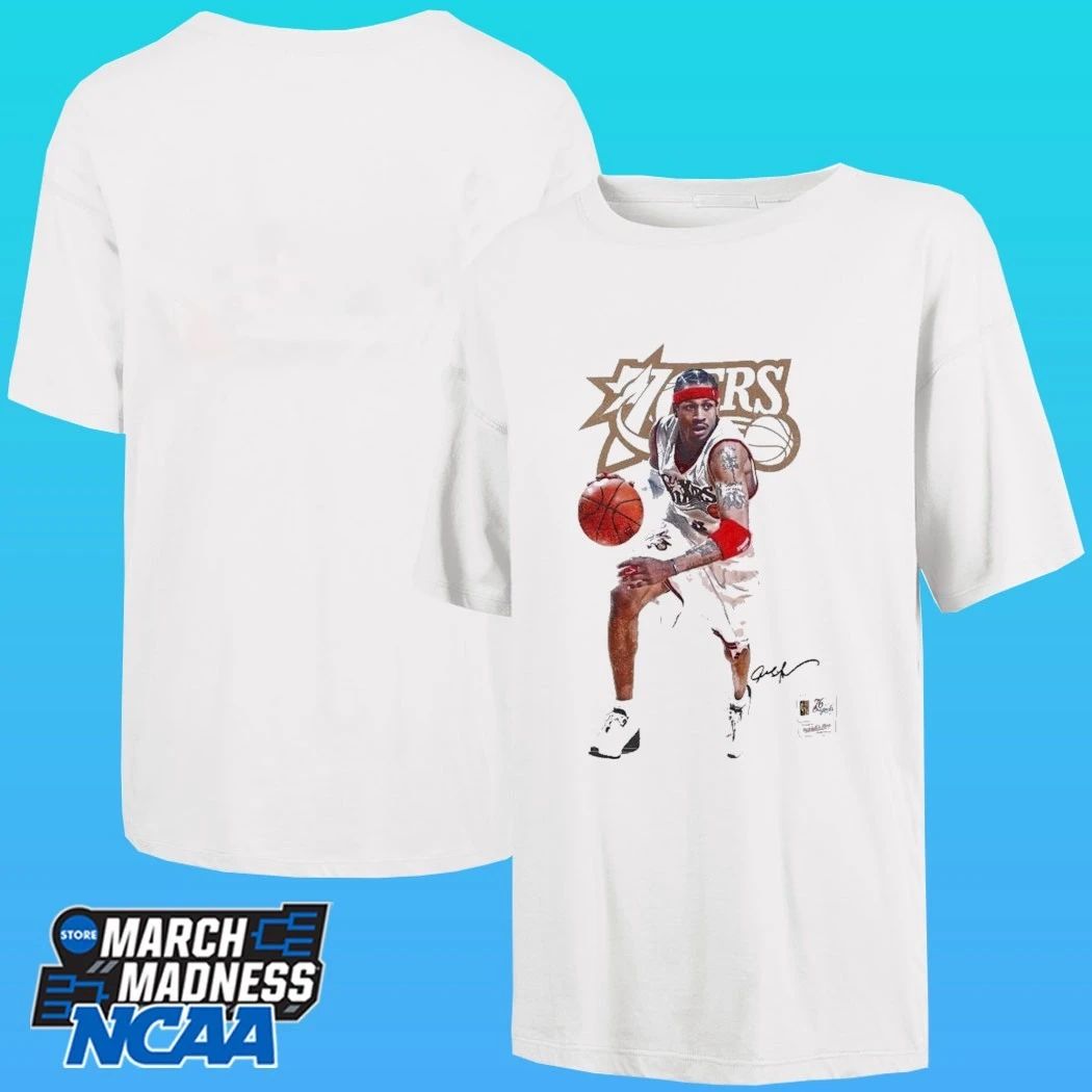 Allen Iverson Philadelphia 76ers Mitchell & Ness Playmaker Signature Shirt