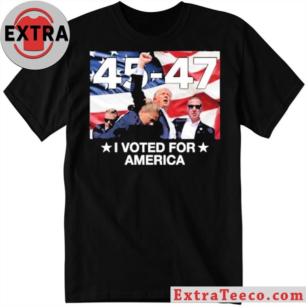 Original Trump 45 – 47 I Voted For America Flag Shirt