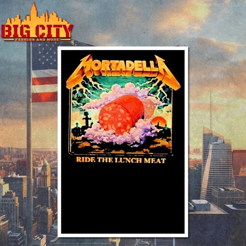 Mortadella Ride The Lunch Meat Italian Food Funny T-shirt