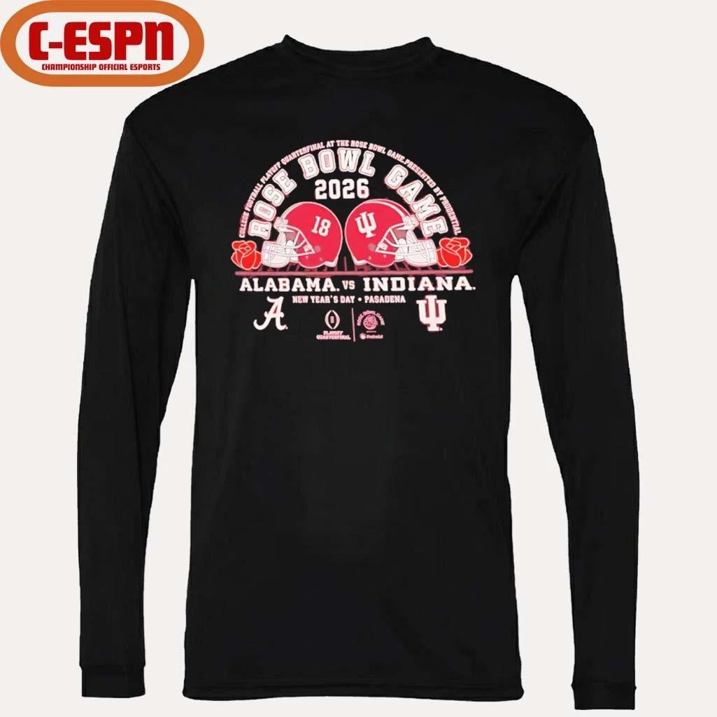 Indiana Football 2026 Rose Bowl Head to Head Vs Alabama Shirt