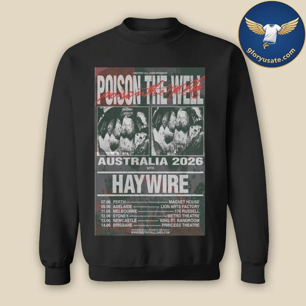 Poison The Well Australia 2026 Poster Shirt