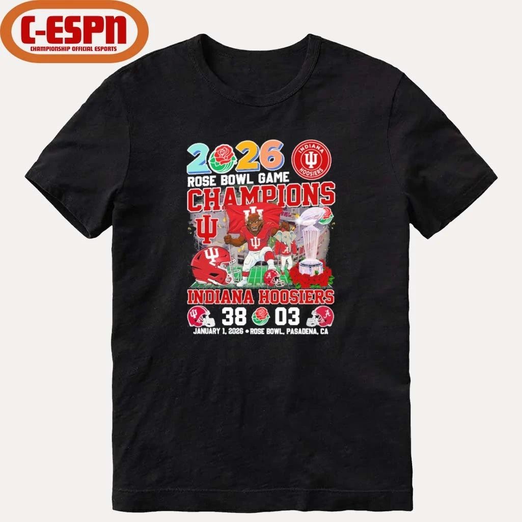 2026 Rose Bowl Game Champions Indiana Beat Alabama 38-3 Shirt