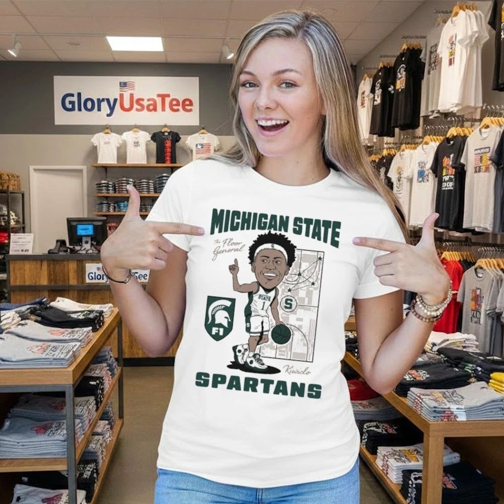 FLOOR GENERAL Michigan State Spartans Graphic Shirt