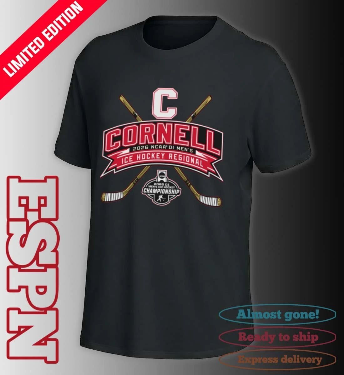 Cornell Big Red 2026 NCAA DI Men’s Ice Hockey Regionals T-Shirt
