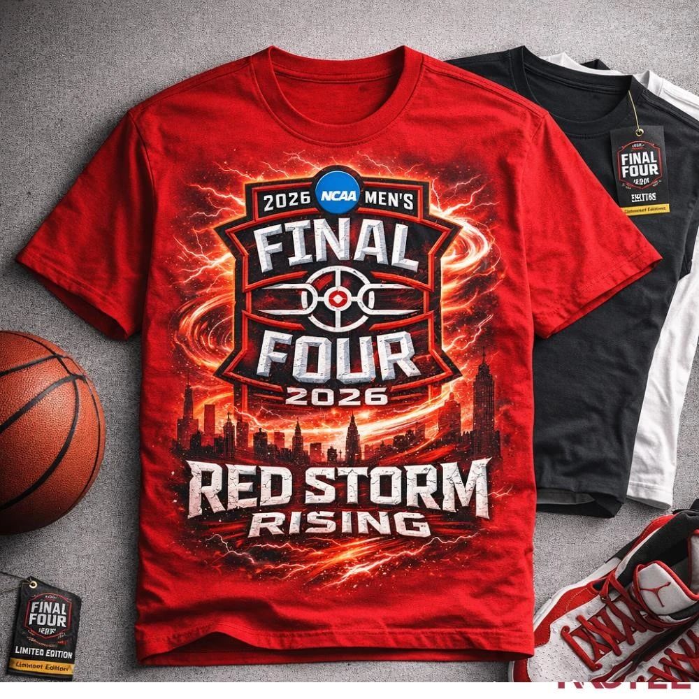 NKCtees St. John’s Red Storm Final Four 2026 Shirt – NCAA Basketball Red Storm Rising Tee