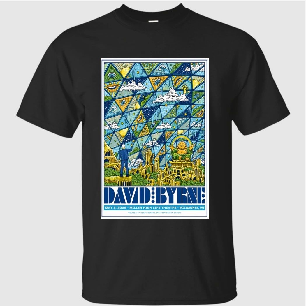 David Byrne World Tour 2026 Milwaukee WI Poster Shirt