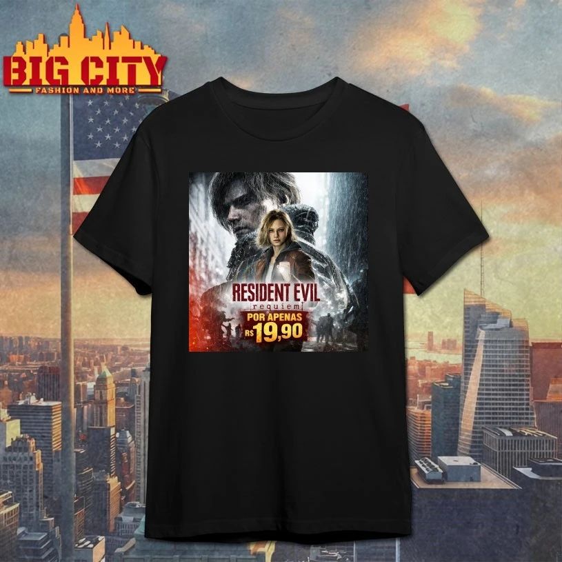 Resident Evil requiem for apenas r$ 19,90 poster T-shirt