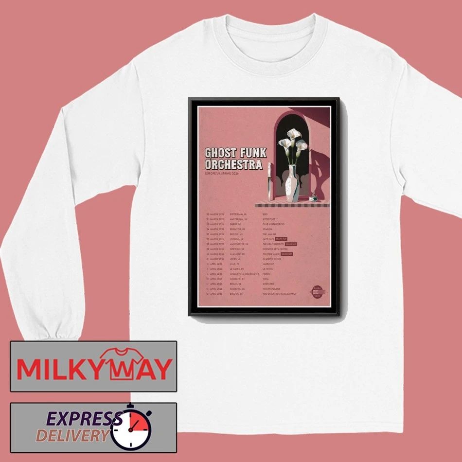 Ghost Funk Orchestra Europe and UK Spring 2026 Poster shirt