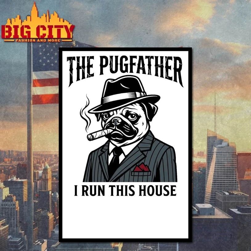 The Pugfather I run this house T-shirt