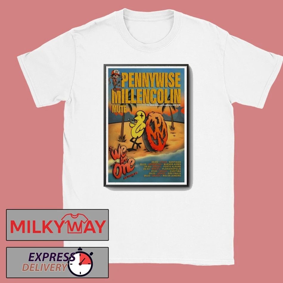 Pennywise Millencolin Co-Headlining South America 2026 Shows Poster shirt