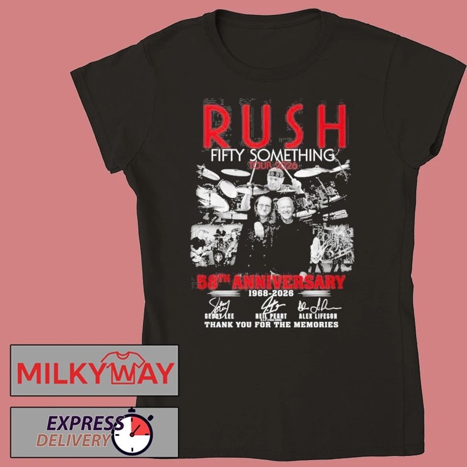 Rush Fifty Something Tour 2026 58th Anniversary 1968-2026 T-Shirt
