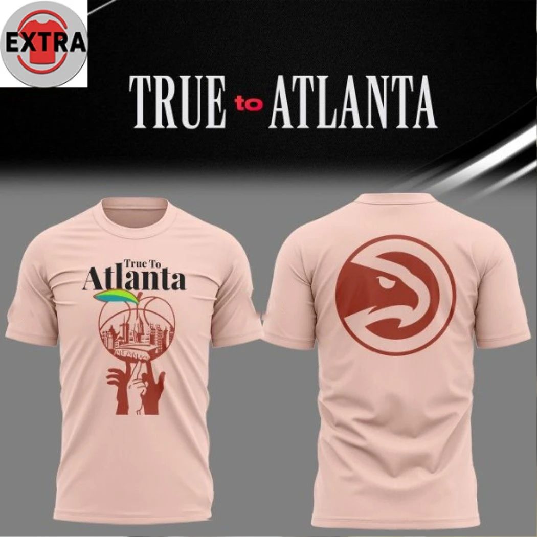 Atlanta Hawks City Night True To Atlanta 2026 Logo Two Sided T-shirt
