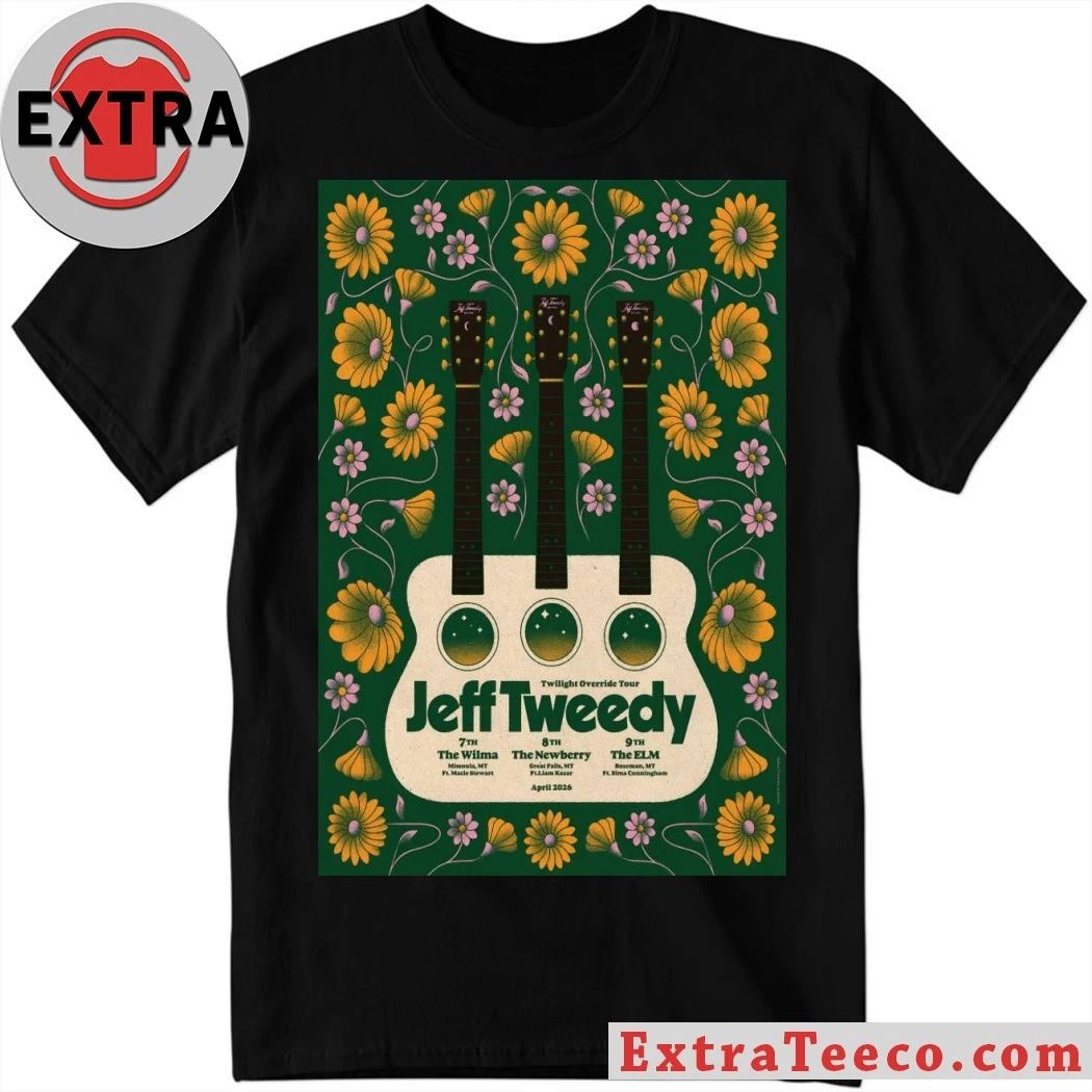 Jeff Tweedy With Wilco April 7-9 2026 Montana Shows Poster T-Shirt