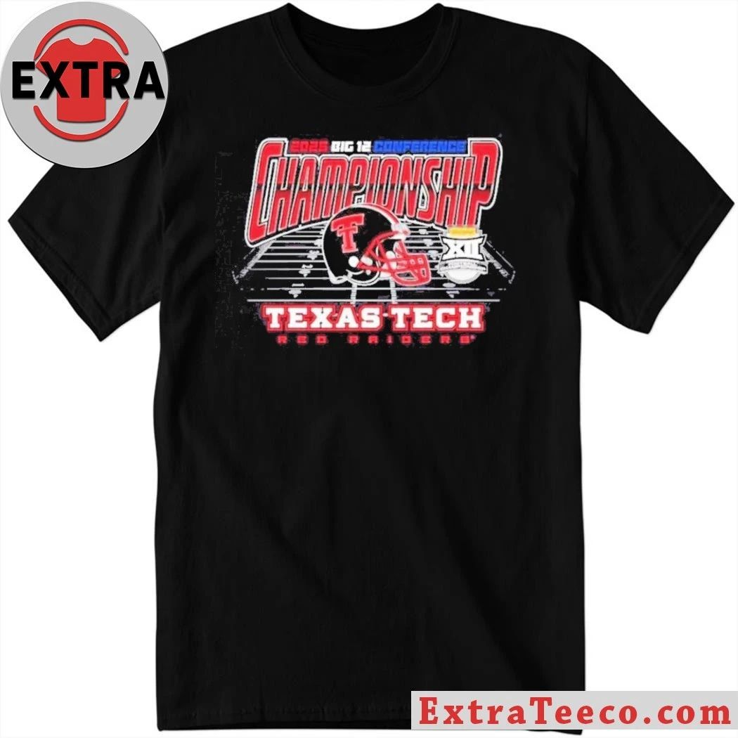 Texas Tech Red Raiders 2025 Big 12 Conference Championship Helmet Shirt