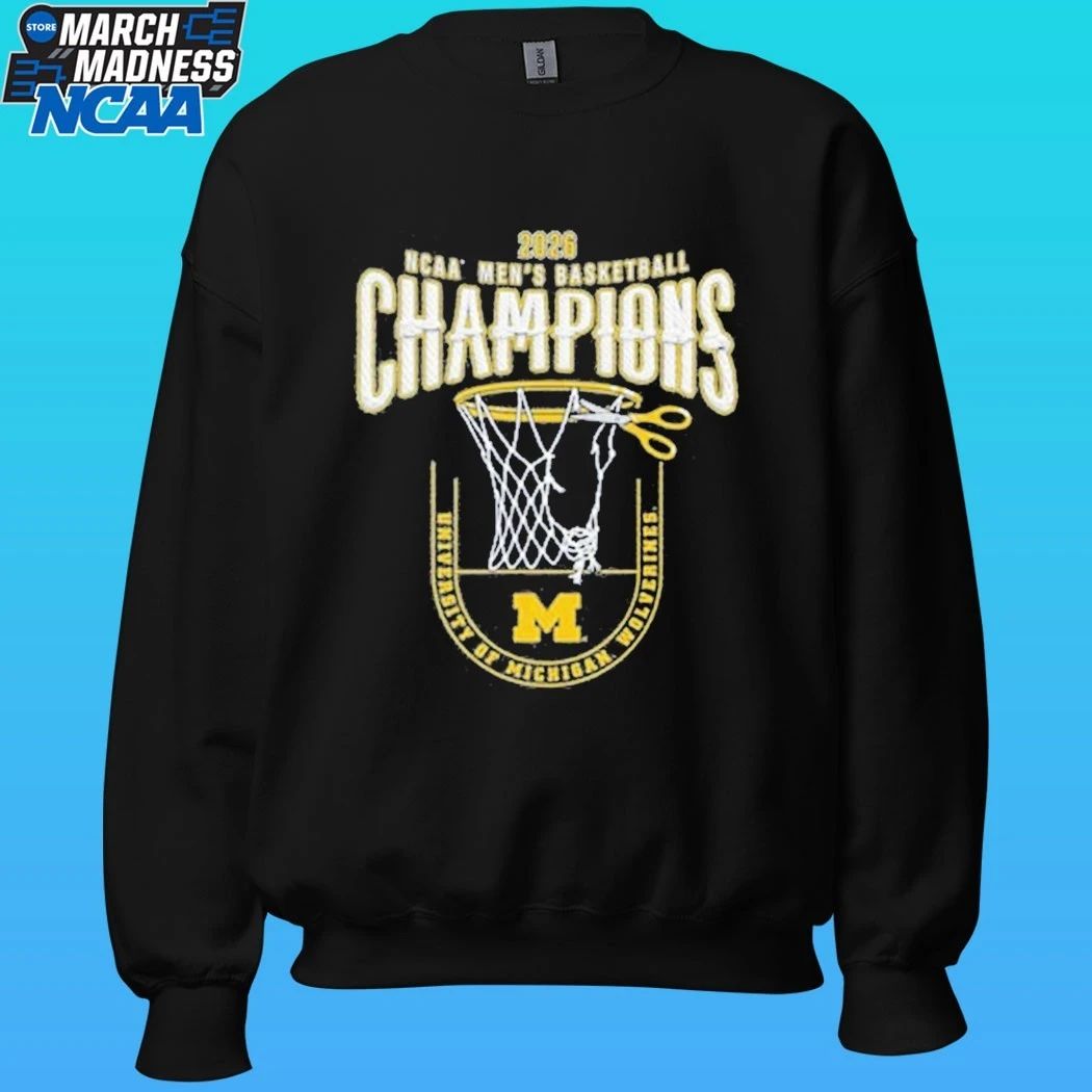 Michigan Wolverines 2026 Men’s Basketball National Champions Net Shirt