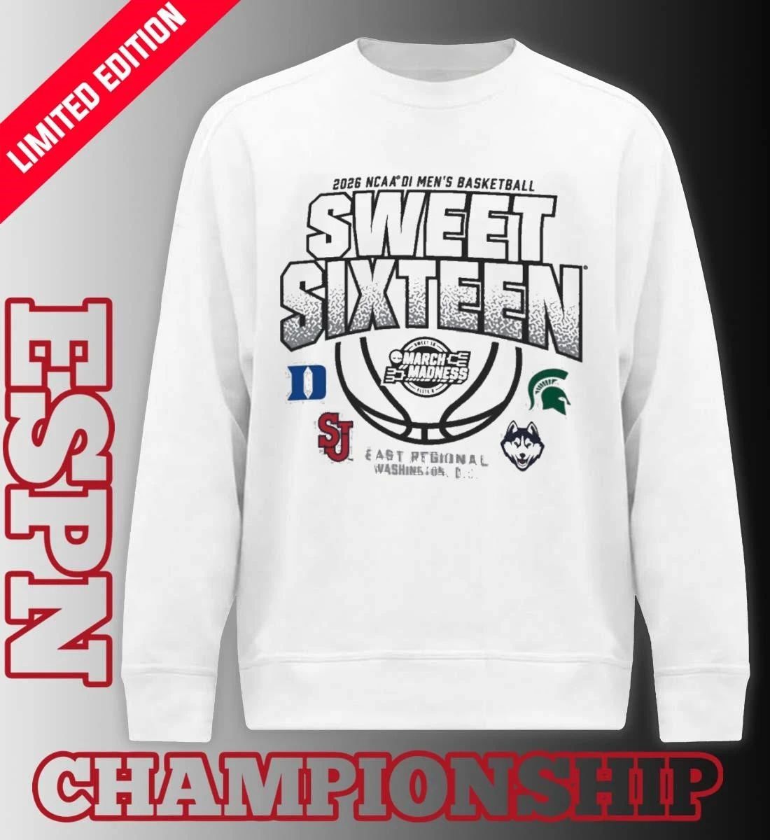East Regional 2026 NCAA DI Men’s Basketball Sweet Sixteen T-Shirt