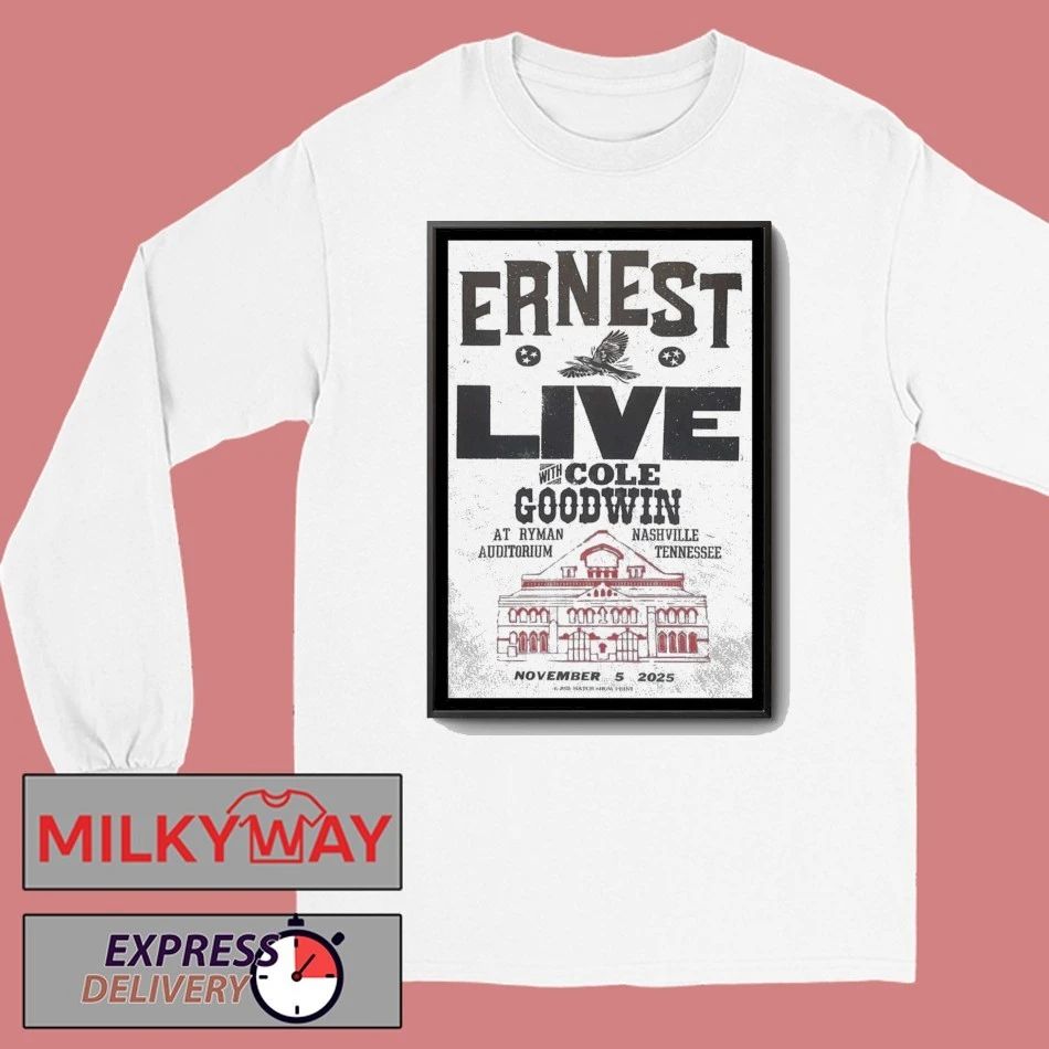 Ernest Nov 5 2025 Ryman Auditorium Nashville, TN Poster shirt