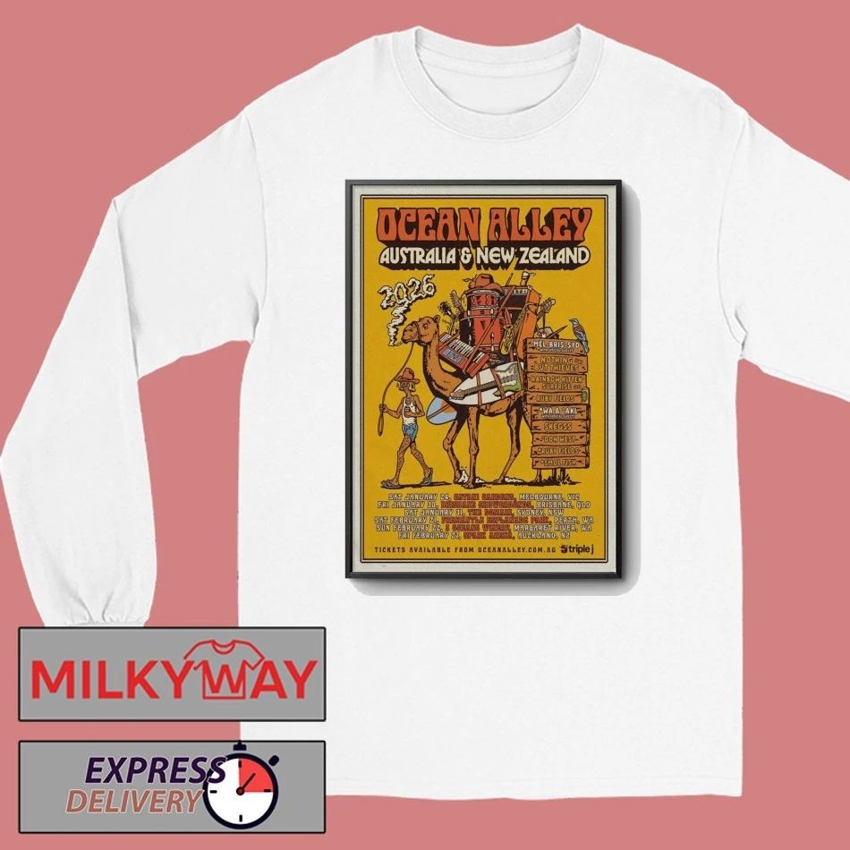 Ocean Alley AU and NZ 2026 Poster Tour shirt