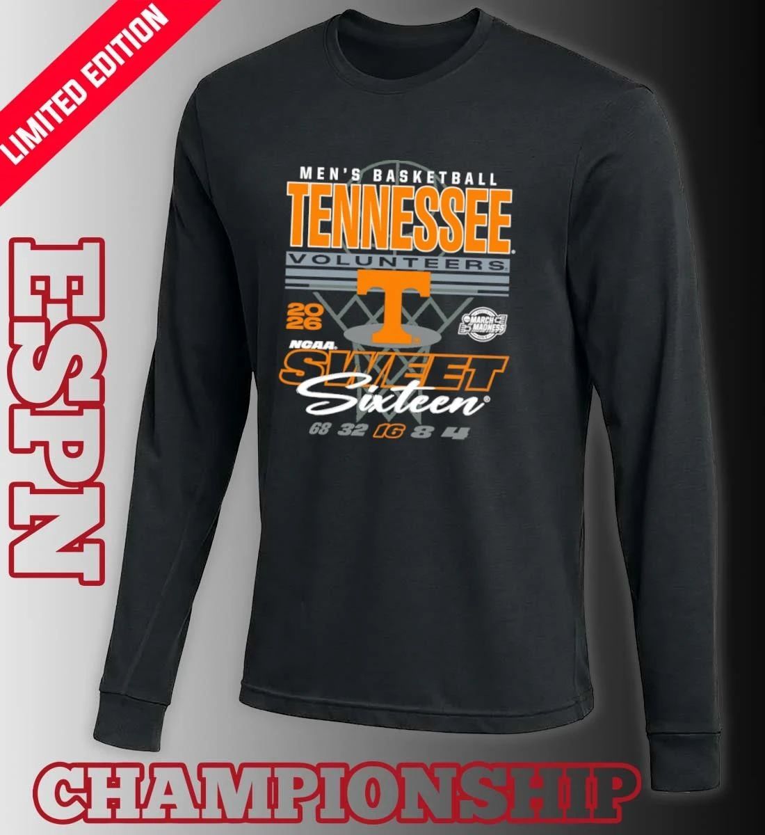 Men’s Basketball Sweet Sixteen Tennessee Volunteers Shirt