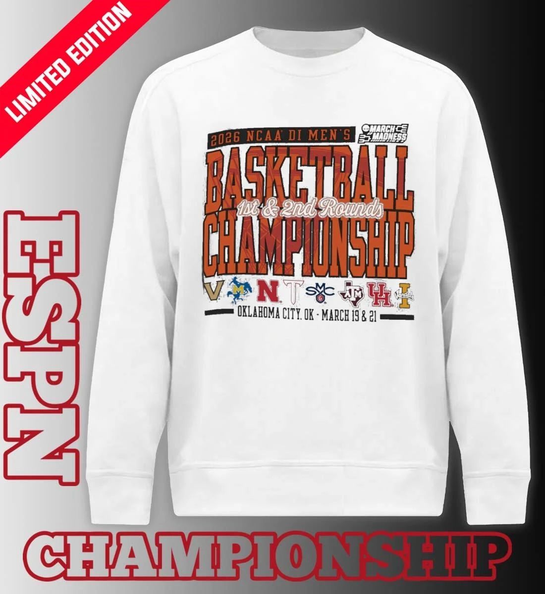 Oklahoma City, OK 2026 NCAA DI Men’s Basketball Championship – March 20 & 22 T-Shirt