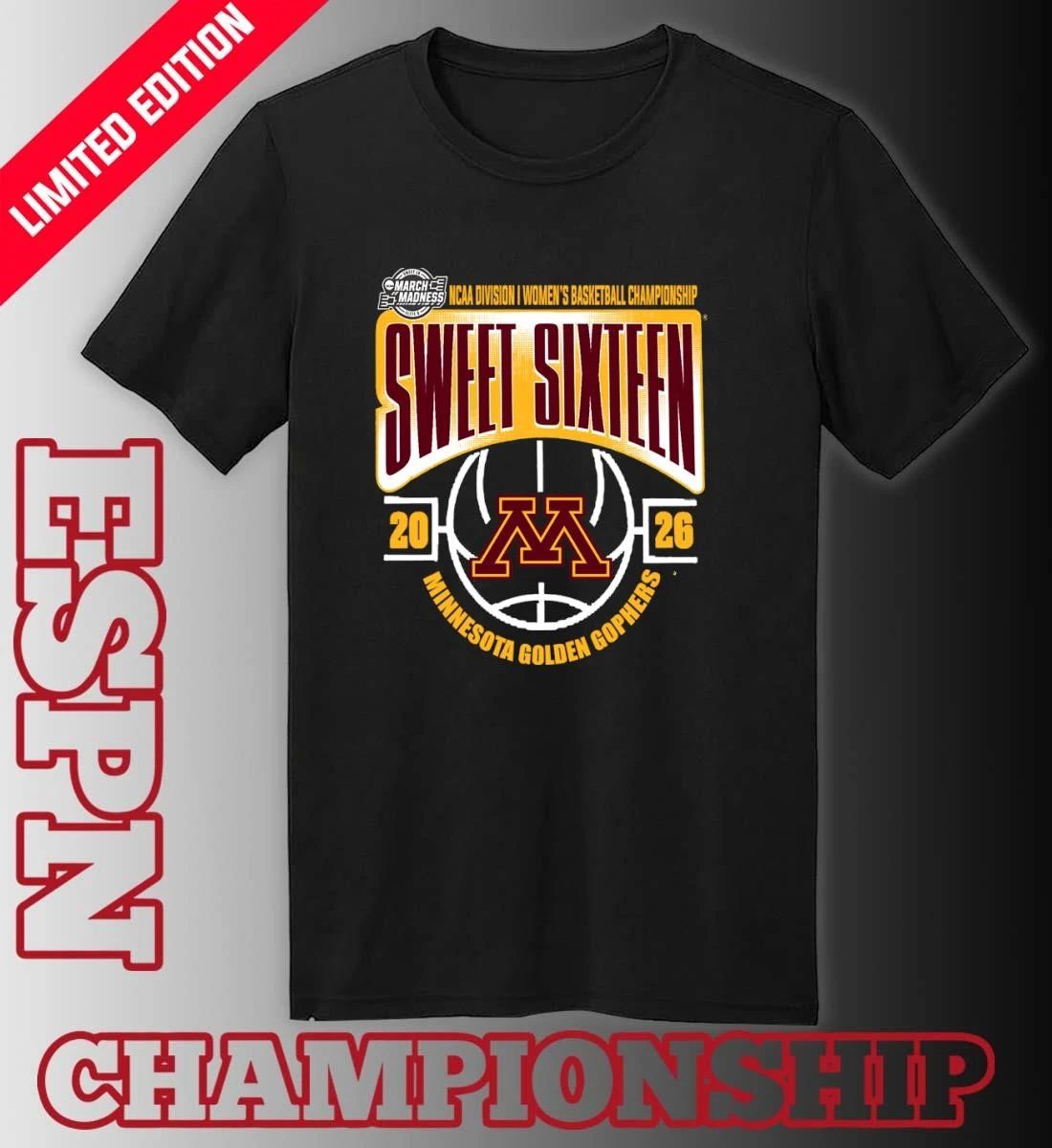 Minnesota Golden Gophers Sweet 16 NCAA DI Women’s Basketball Tournament March Madness 2026 T-Shirt