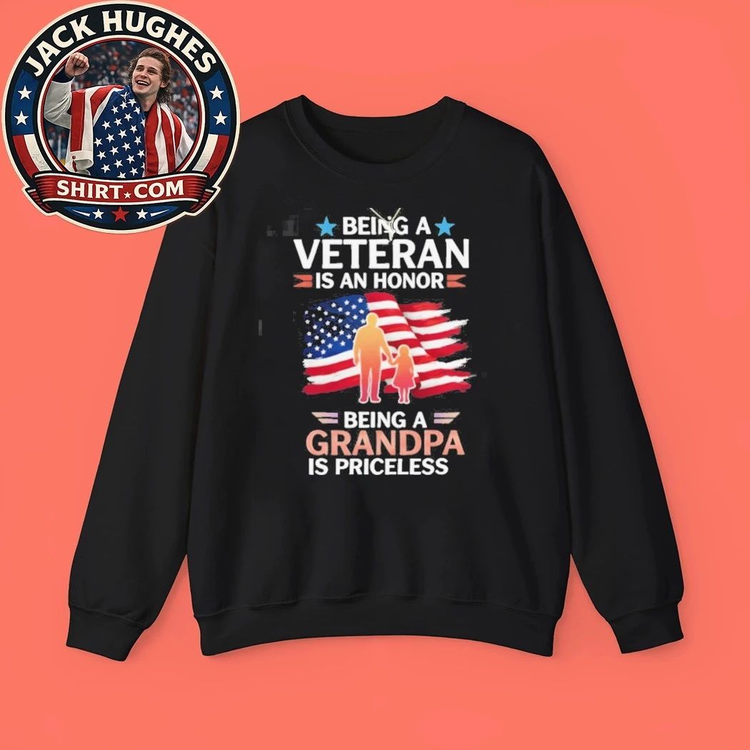 Being A Veteran Is An Honor Being A Grandpa Is Priceless Shirt