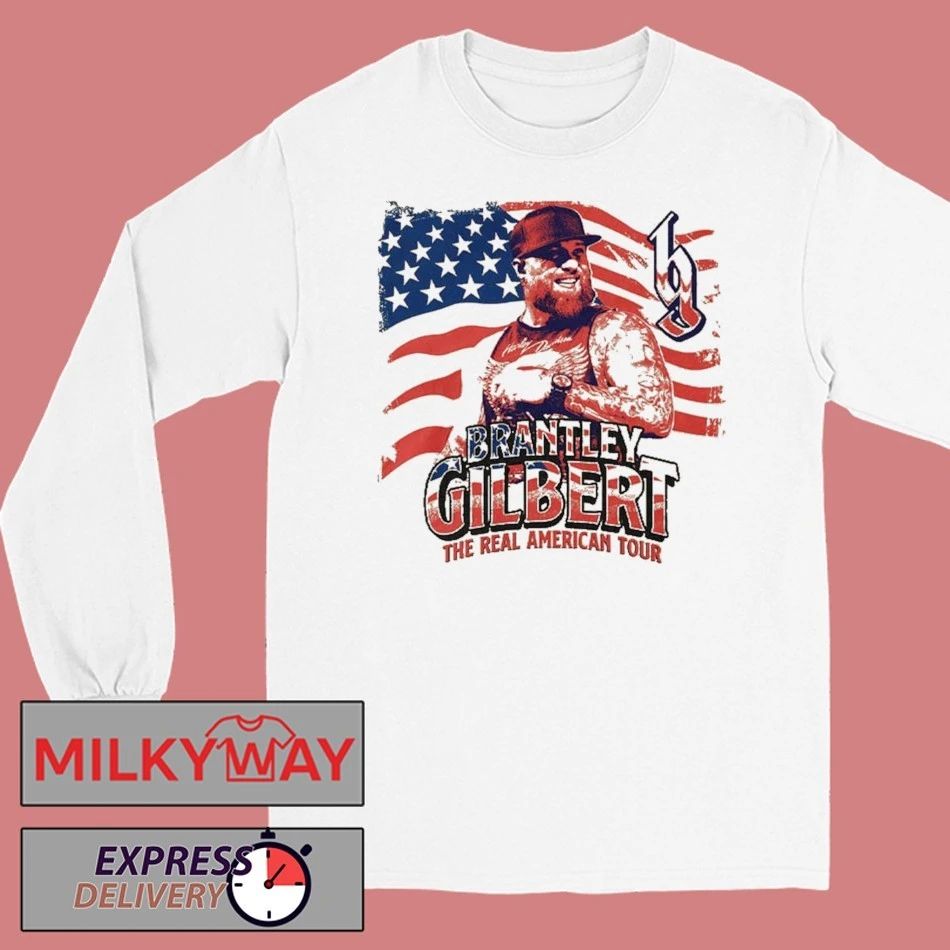Brantley Gilbert The Real American Tour 2026 Schedule Dates Two Sided T-Shirt