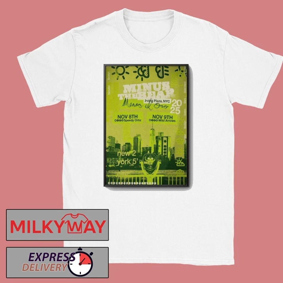 Minus The Bear 11 8-11 9 2025 New York NY Poster shirt
