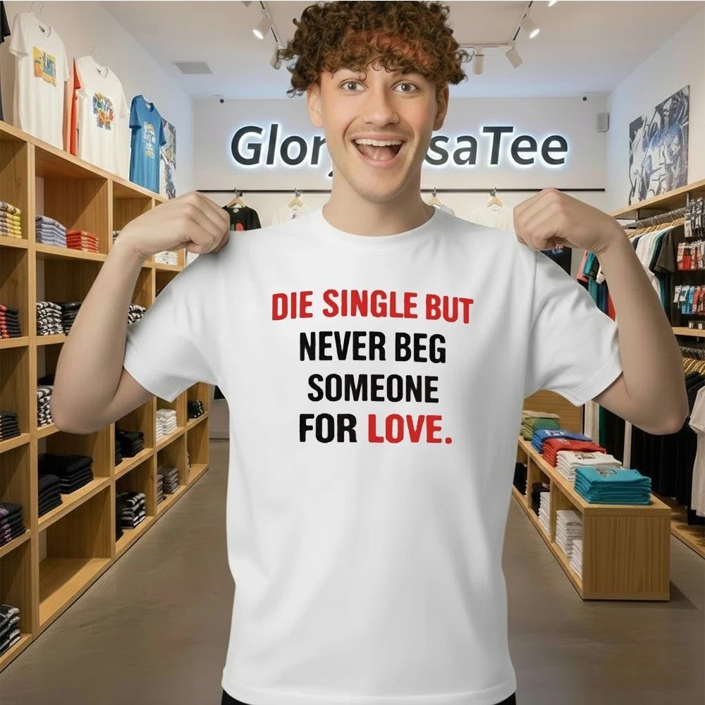 Die Single But Never Beg Someone For Love Shirt