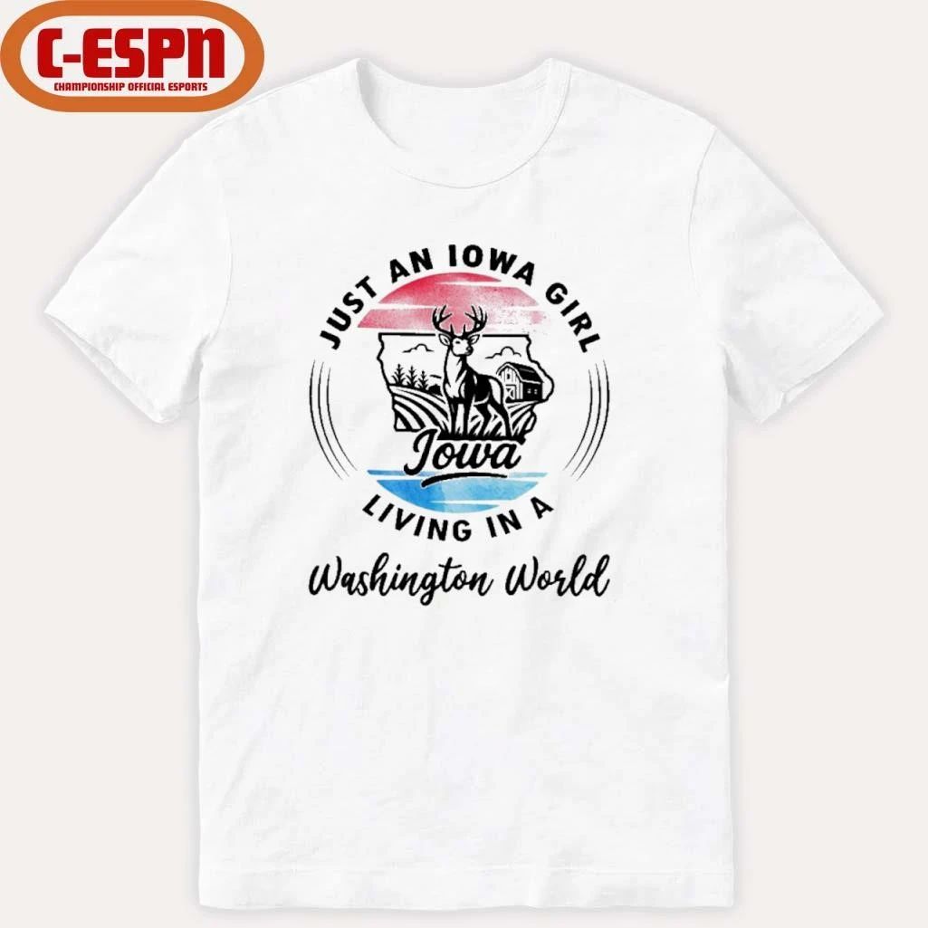 Reindeer Just An Iowa Girl Living In A Washington World Shirt