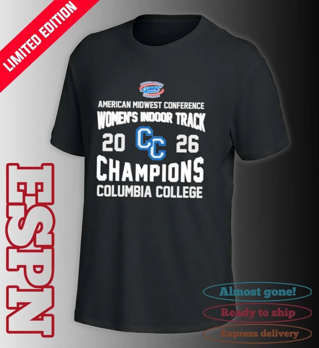 Columbia College 2026 AMC Women’s Indoor Track Champions Shirt