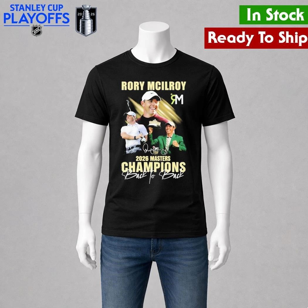 Rory McIlroy Champions Back To Back Master Golf Shirt