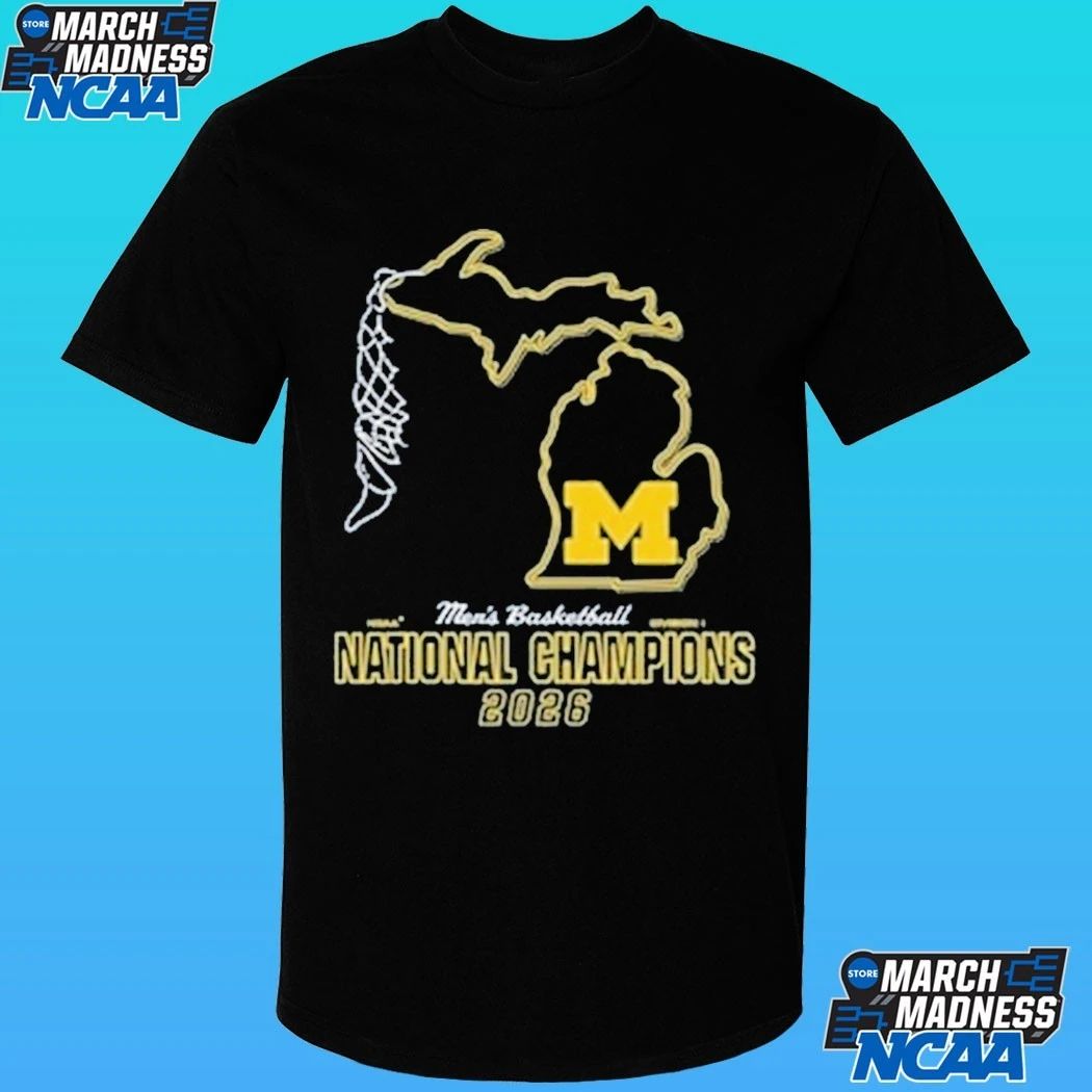 Michigan Wolverines Youth Mbb National Champs 2026 Net Shirt