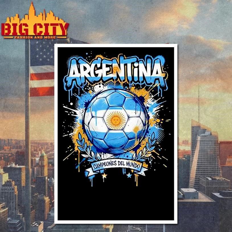 Argentina Football Soccer Player Flag Graffiti Father’s Day Shirt