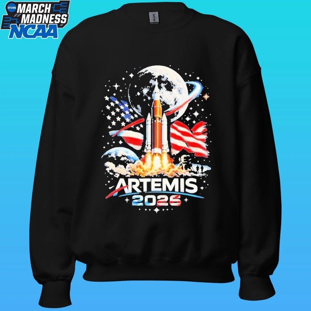 Artemis 2026 American Rocket Launch To The Moon Landing Shirt
