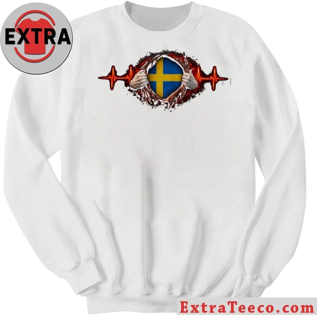 Swedish Heartbeat Flag T-Shirt