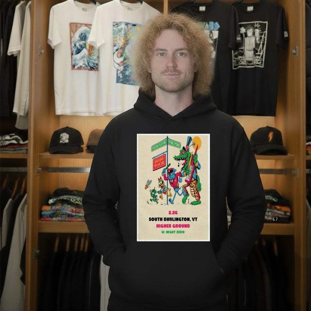 Pigeons Playing Ping Pong Feb 26 2026 Poster South Burlington Shirt