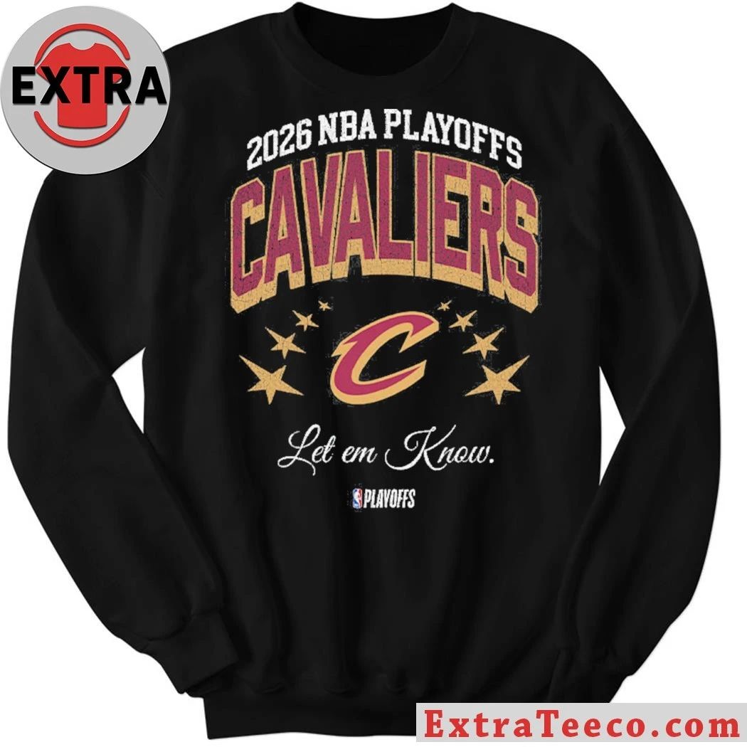 Stadium Essentials Black CAVS NBA Let Em Know Playoffs 2026 Logo T-Shirt