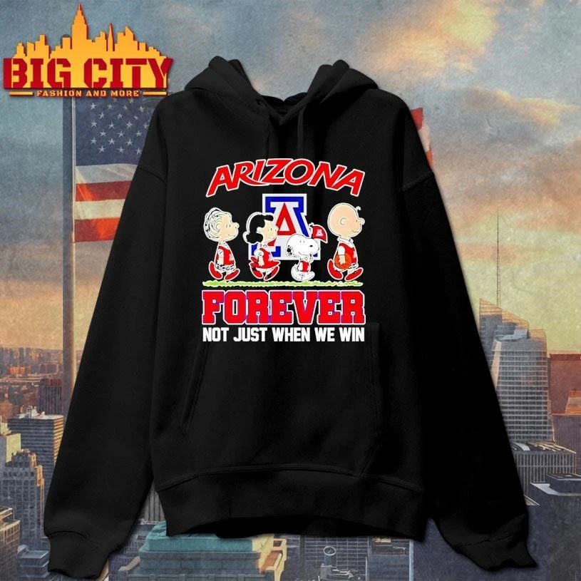 Peanuts Characters Arizona Wildcats Forever Not Just When We Win Graphic Shirt